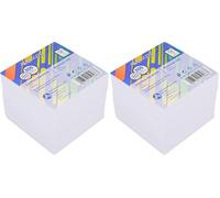 Westcott Bloc-notes blanc 800 feuilles, recharge | Bloc-notes avec feuilles blanches de 9 x 9 cm | Recharge pour boîte distributrice | Papier 80 g/m² | E-1733199 00 (Lot de 2)