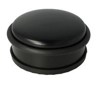 Westcott E-19002 00 Butée de porte ronde en acier inoxydable, adaptée aux portes et antidérapante, 10 x 4 cm, 1200 g, noir