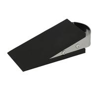 Westcott E-19000 00 Butoir de porte en caoutchouc antidérapant avec poignée en acier inoxydable Noir 12 x 5 x 3 cm
