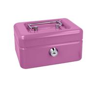 Westcott Caisse à Monnaie Verrouillable (Compacte, 15 cm) Lilas | Boîte en Tôle d'Acier avec 2 Clés | Bac à Monnaie Amovible à 6 Compartiments | E-51000 LILAC