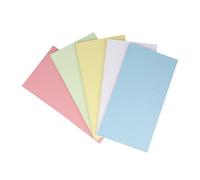 Westcott Cartes de Modération 200 Pièces Couleurs Pastel Assorties | Fiches Robustes 190 g/m² | Format 10,5 x 20 cm Idéal pour Ateliers, Séminaires et Mallettes d'Animation | E-733324 00