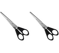 Westcott ciseaux 6" (15,2 cm) noir | Ciseaux de bureau avec poignées en plastique noir | Lame extra-tranchante, acier inoxydable | E-31160 00 (Lot de 2)