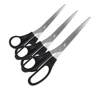 Westcott ciseaux 8" (20,3 cm) noir gaucher | Ciseaux de bureau avec poignées en plastique noir | Lame extra-tranchante, acier inoxydable | E-31182 00 (Lot de 3)