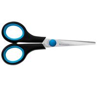 Westcott E-30252 00 Ciseaux Easy Grip Lefty inoxydables droits anneaux symétriques pour gauchers 13 cm Bleu/Noir
