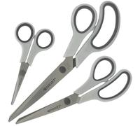 WESTCOTT Ciseaux Easy Grip Set 3 pièces gris clair/anthracite