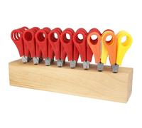 Bloc de ciseaux Westcott AC-112TIDYC en bois avec 32 cisailles pour enfants