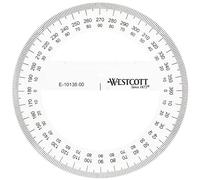 Westcott e-10135 00 rapporteur 360° en plastique transparent 10 cm