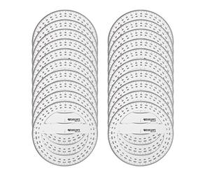 Westcott e-10136 00-i rapporteur 360° à 360°, en plastique, 15 cm, transparent, 20 pièces