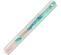Westcott E-13300 Rose Plastic Ruler in Pouring Art and Marble Look, 30 cm, 12 In