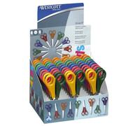 Westcott E-21592 00 Ciseaux enfants pour droitiers, 13 cm, pointe ronde, mesure 5 cm, bleu