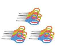 Westcott e-26007 00 microban-ciseaux pour l'école, pointe ronde avec manche en plastique - 13 cm-lot de 12 gommes rondes 4 couleurs