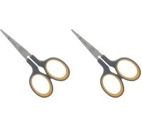 Westcott E-30440 00 Ciseaux silhouette Titanium Super avec anneaux Softgrip 10 cm Gris/Jaune (Lot de 2)