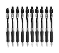 Westcott E-712639 00 Lot de 10 stylos gel rechargeables avec mine ISO G2, doux et précis, épaisseur de trait de 0,4 mm, poignée ergonomique