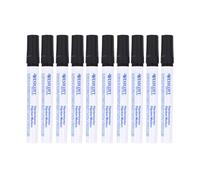 Westcott E-713050 00 Lot de 10 marqueurs permanents pour tableau à feuilles avec pointe ogive 1,5 à 3,0 mm Encre de qualité supérieure, séchage rapide, imperméable, faible odeur, résistant à la