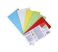 Westcott E-733323 00 - Lot de 200 cartes de modération - Mélange de couleurs intenses - Cartes robustes 190 g/m² - Format 10,5 x 20 cm - Idéales pour les valises de modération, les ateliers, les