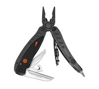 Westcott E-84035 00 Outil multifonction 6 fonctions en acier inoxydable avec lumière LED intégrée Noir 10,5 cm