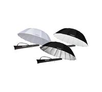 Westcott Ensemble parapluie de 2,1 m - Comprend des variétés argentées, blanches et de diffusion pour un éclairage doux de photographie de portrait