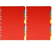 Westcott Intercalaires pour classeurs A4 | Séparateurs pour classeurs A4 | 10 onglets de couleur en 5 couleurs comme organiseur de classeurs | Robuste 160g/m² avec perforation européenne | E-733312 00