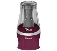 Westcott iPoint HALO Battery Operated Pencil Sharpener dark red