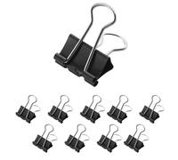 Westcott Lot de 12 pinces pliantes 19 mm noires | Lot de 12 pinces en métal pour documents | Pinces à papier stables et réutilisables | Pinces de 19 mm pour bureau et maison | E-10711 00