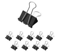 Westcott Lot de 12 pinces pliantes 25 mm noires | Lot de 12 pinces en métal pour documents | Pinces à papier stables et réutilisables | Pinces de 25 mm pour bureau et maison | E-10712 00