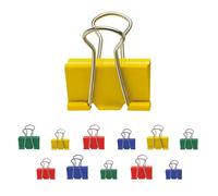 Westcott Lot de 12 pinces pliantes en métal pour documents - 4 x 19 mm, 4 x 25 mm, 4 x 32 mm - Pinces à papier stables et réutilisables - Pinces pour bureau et maison - E-10716 00