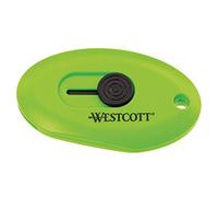 Westcott Mini utilitaire lame Cutter de sécurité en céramique - vert (Lot de 6)