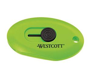 Westcott Mini utilitaire lame Cutter de sécurité en céramique - vert (Lot de 6)