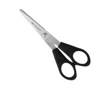 Westcott Paire de ciseaux ambidextre avec anneaux ronds - Bout rond - longueur 13 cm - Noir