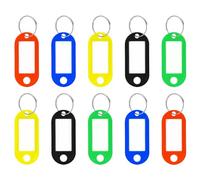 Westcott E-10655 00 Lot de 10 étiquettes robustes pour étiqueter des clés avec anneau en métal et cinq couleurs