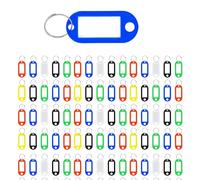 Westcott Porte-clés 100 pièces mix | Porte-clés robustes à étiqueter avec étiquettes interchangeables | Avec anneau métallique | E-10653 00
