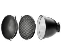 Westcott Réflecteur large de 70 degrés avec grille nid d'abeille, monture Bowens, argenté/noir