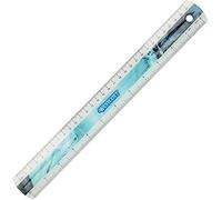Westcott Règle en plastique - Effet marbre - 30 cm - Turquoise - E-13300 Blue