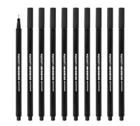 Westcott STORYLINER Fineliner Noir 10 Pièces | Fineliner haut de gamme avec une largeur de trait de 0,4 mm | Trait précis, pointe métallique | E-737760 00