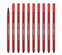 Westcott STORYLINER Fineliner Rouge 10 Pièces | Fineliner haut de gamme avec une largeur de trait de 0,4 mm | Trait précis, pointe métallique | E-737784 00