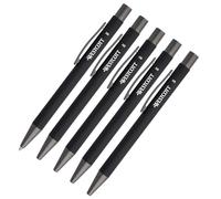 Westcott Stylo à bille PRIMESOFT, 5 pièces, noir, à bille haut de gamme en aluminium, Encre indélébile noire, Épaisseur de trait XB 1,4 mm, E-745006 00