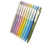 Westcott E-733900 00 Lot de 10 stylos à encre gel avec 10 couleurs vives et multicolores Épaisseur de trait de 0,7 mm pour des traits doux et précis lors de l'écriture, du dessin et de la peinture