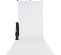 Westcott X-Drop Kit de toile de fond pour photographie infroissable - Balayage blanc haute clé (1,5 x 3,6 m) - Montage rapide - Fond portable pour portraits et prises de vue