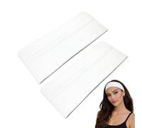 WESTEND CHOICE Bandeau Kylie de 9 cm de large, doux, uni, extensible, unisexe, pour homme et femme, pour gym, yoga, (blanc)
