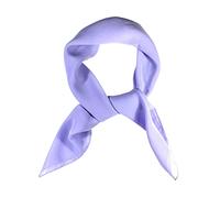 WESTEND CHOICE Écharpes carrées en mousseline pour femmes, écharpe de cou unie rétro années 50 légère, foulard carré à nouer 65 x 65 cm, violet clair, Taille unique