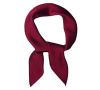 Westend Choice Écharpes carrées en soie satinée, écharpe col unie, écharpe rétro années 50, écharpe légère pour femme, bandana en soie, écharpe à enrouler pour femme, 70 x 70 cm, Bourgogne, Taille
