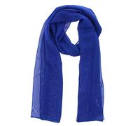 WESTEND CHOICE - Écharpes en mousseline pour femmes - Écharpe unie pour le cou - Écharpe douce pour la tête - Écharpe légère pour femmes et filles - 150x45 cm, bleu marine, taille unique
