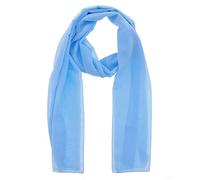 WESTEND CHOICE - Écharpes en mousseline pour femmes - Écharpes unies pour le cou - Écharpe douce pour la tête - Écharpe légère pour femmes et filles - 150x45 cm, bleu clair, taille unique