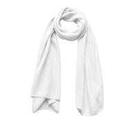 WESTEND CHOICE Écharpes pour femmes en crêpe de mousseline de soie - Grand châle crinkle - Voile de tête - Étole - Tour de cou - Écharpes et foulards pour femmes 180x70 cm, blanc, taille unique