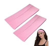WESTEND CHOICE Kylie Lot de 2 bandeaux doux et extensibles unisexes de 9 cm de large pour homme et femme Rose clair