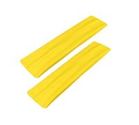 WESTEND CHOICE Lot de 2 bandeaux Kylie de 5 cm de large, unis, extensibles, unisexes pour homme et femme, bandeau doux pour la gym, l'exercice, le yoga (jaune)