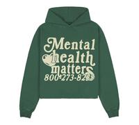 Western Automne Hiver Frontière Rétro Street Letter Sweat à Capuche Imprimé Hommes et Femmes, vert, S