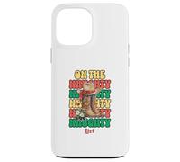 Western Christmas Santa Cowboy Boots Hat Naughty List Coque pour iPhone 13 Pro Max
