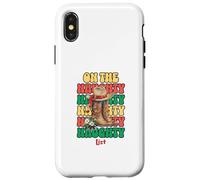 Western Christmas Santa Cowboy Boots Hat Naughty List Coque pour iPhone X/XS