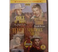 Western Classics-4 Movies-Rage at Dawn,Sante Fe Trail,Tulsa,Vengeance Valled